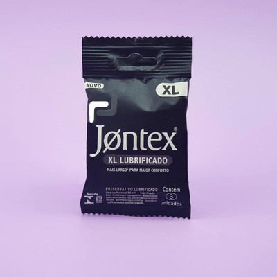 Preservativo Lubrificado Mais Largo - Jontex XL Lubrificado | 3 unidades