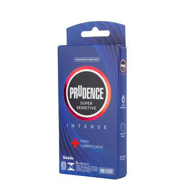 Foto 1 do produto Preservativo Mais Fino e Lubrificado - Prudence Super Sensitive Intense | 6 Unidades