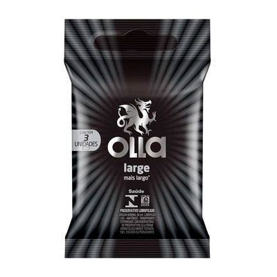 Preservativo Largo com 56 mm - Olla Large | 3 Unidades