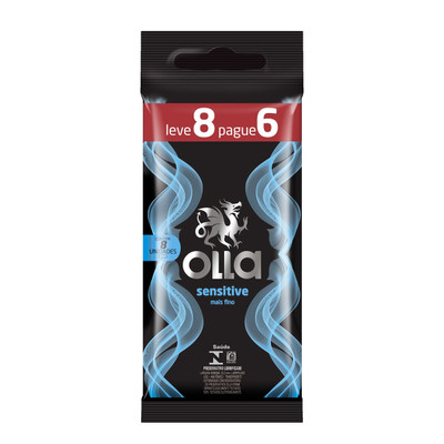 Preservativo Extra Fino - Olla Sensitive | Leve 8 Pague 6
