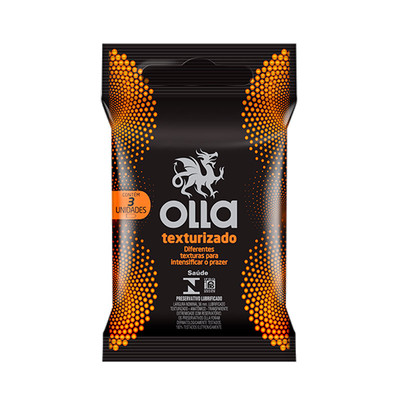 Preservativo Texturizado - Olla Stimulus - 3 Unidades