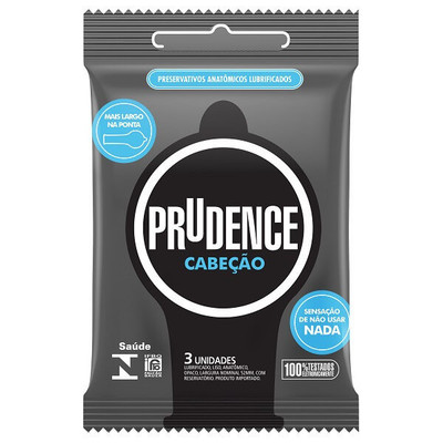 Foto 1 do produto Preservativo Lubrificado com a Ponta Mais Larga - Prudence Cabeção