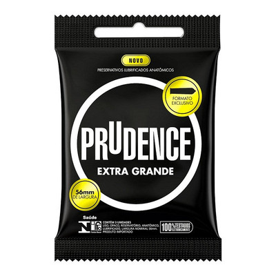 Preservativo Extra Largo - Prudence Extra Grande -  3 Unidades