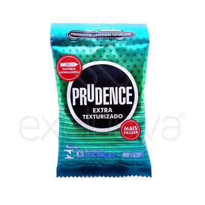 Foto 1 do produto Preservativo Extra Texturizado - Prudence - 3 Unidades