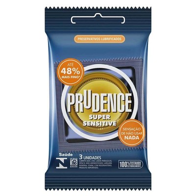 Preservativo Extra Fino que Traz a Sensação de Usar Nada - Prudence Super Sensitive | 3 Unidades