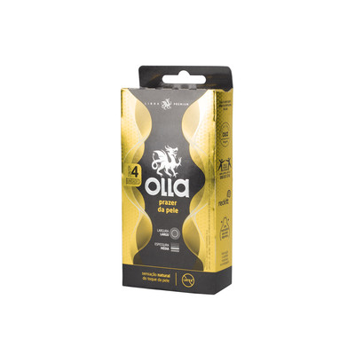 Preservativo Com Sensação Natural da Pele e Sem Látex - Olla Prazer da Pele | 4 Unidades