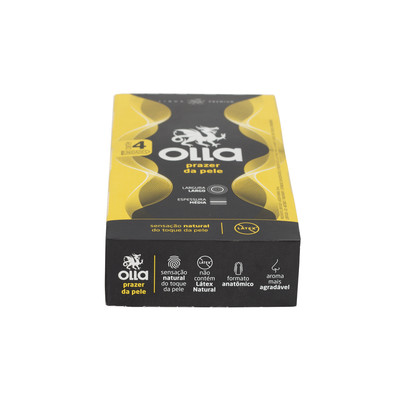 Preservativo Com Sensação Natural da Pele e Sem Látex - Olla Prazer da Pele | 4 Unidades