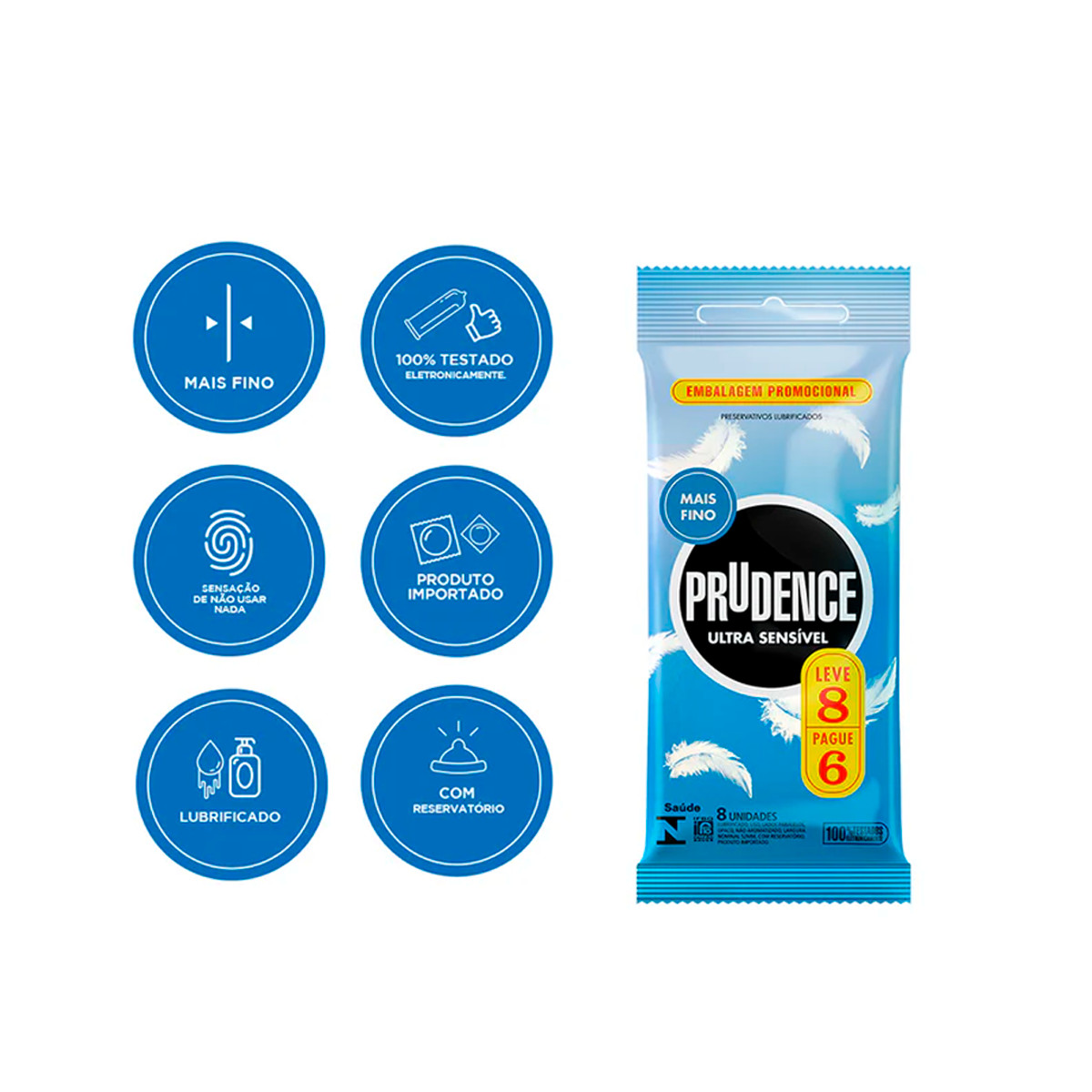 Preservativo Ultra Sensível - Prudence | 8 Unidades - 2