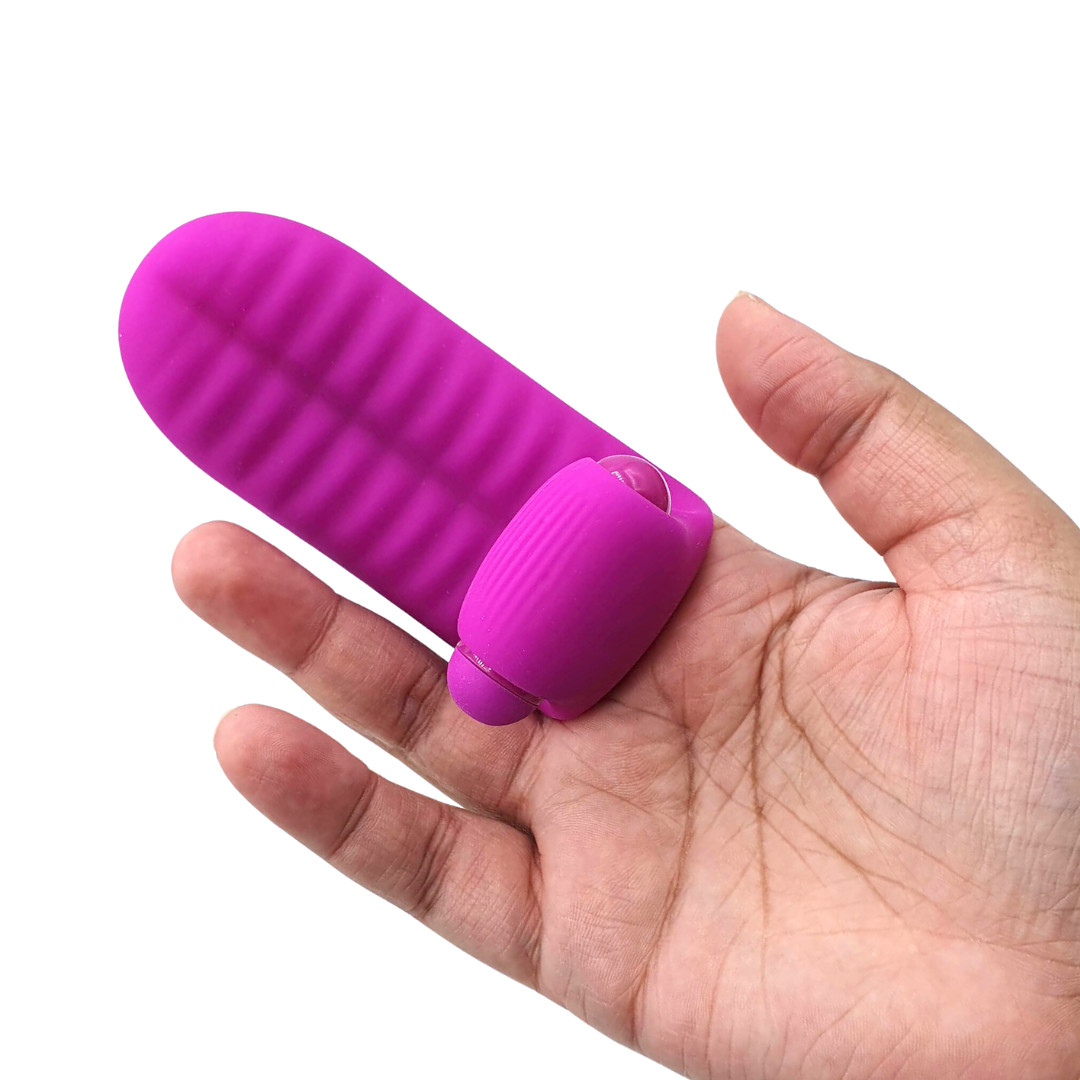 Capa Para Dedo em Silicone com Textura Estimuladora e Vibração Potente - Pretty Love Abbott | 8,5 x 3,8 cm | Disponível em 2 Cores - 9