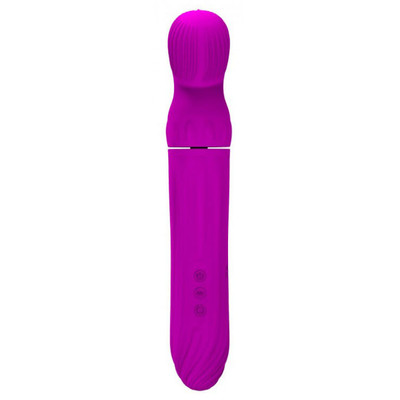 Foto 3 do produto Vibrador Ponto G Recarregável com 4 Modos de Rotação e 12 Modos de Vibração - Pretty Love Abraham - 20 x 4 cm | Cor: Roxo