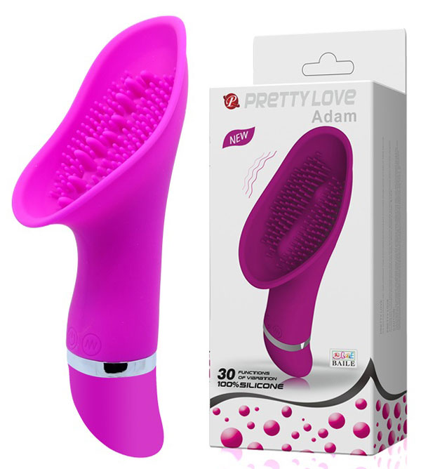Pretty Love Adam - Vibrador em Soft Touch com Textura Estimuladora, 30 Funções de Vibração e Resistência a Água - 16,3 x 5,5 cm - 1