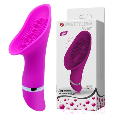 Pretty Love Adam - Vibrador em Soft Touch com Textura Estimuladora, 30 Funções de Vibração e Resistência a Água - 16,3 x 5,5 cm