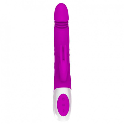 Foto 3 do produto Vibrador Rabbit Recarregável com 12 Modos de Vibração, Função Vai Vem e Esferas Estimuladoras  - Pretty Love Adrian | 16,5 x 3,3 cm