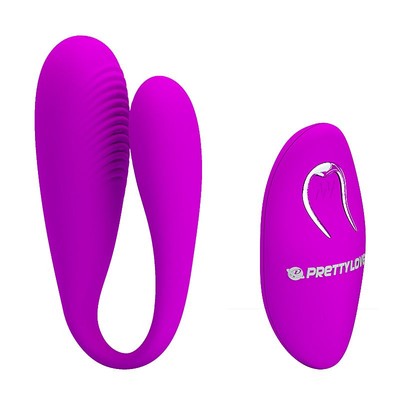 Foto 4 do produto Vibrador para Casais em Silicone com 12 Modos de Vibração, Recarregável e Controle Remoto sem Fio - Pretty Love Aldrich | Disponível em 2 Cores