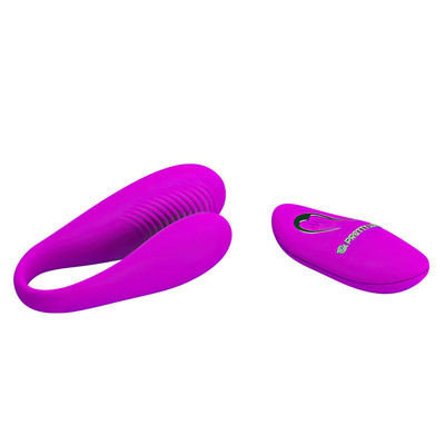 Foto 5 do produto Vibrador para Casais em Silicone com 12 Modos de Vibração, Recarregável e Controle Remoto sem Fio - Pretty Love Aldrich | Disponível em 2 Cores