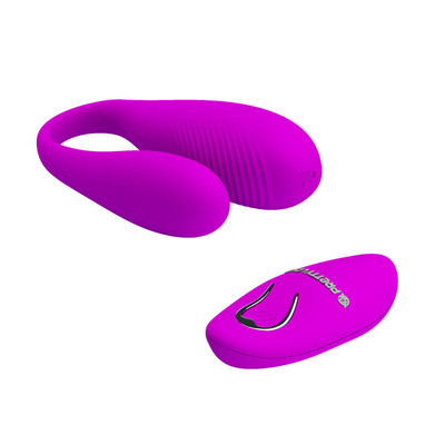 Foto 6 do produto Vibrador para Casais em Silicone com 12 Modos de Vibração, Recarregável e Controle Remoto sem Fio - Pretty Love Aldrich | Disponível em 2 Cores