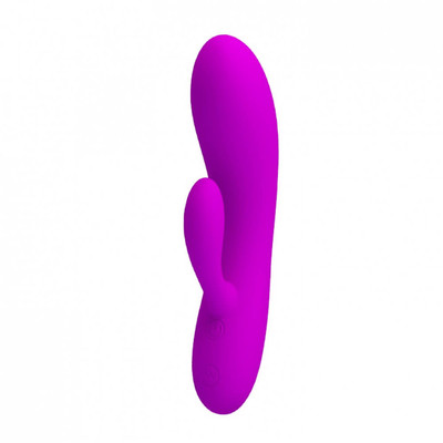 Foto 3 do produto Vibrador Flexível Estimulador de Ponto G e Clitóris Recarregável com 30 Modos de Vibração e Função Memória - Pretty Love Alvin - 11,5 x 3,6 cm