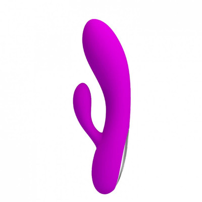 Foto 4 do produto Vibrador Flexível Estimulador de Ponto G e Clitóris Recarregável com 30 Modos de Vibração e Função Memória - Pretty Love Alvin - 11,5 x 3,6 cm