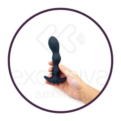 Pretty Love Anal Massager - Plug Anal Flexível Recarregável em Silicone com 12 Modos de Vibrações e Base de Segurança - 14,5 x 3,2 cm
