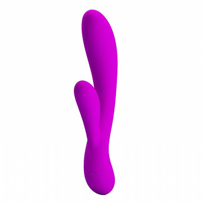 Foto 2 do produto Vibrador Recarregável Estimulador de Clítoris e Ponto G em Silicone com 30 modos de Vibrações - Pretty Love Angela - 21 x 3,5 cm