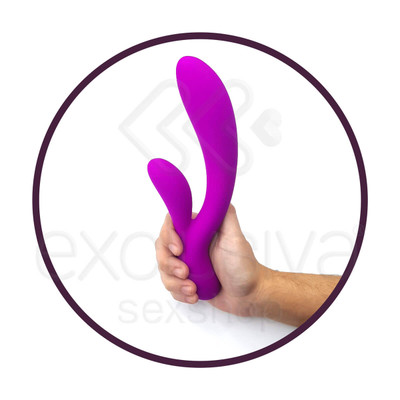 Vibrador Recarregável Estimulador de Clítoris e Ponto G em Silicone com 30 modos de Vibrações - Pretty Love Angela - 21 x 3,5 cm