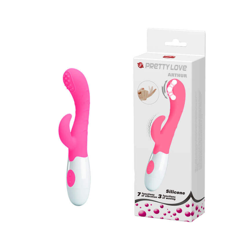 Vibrador Estimulador de Ponto G e Clítoris com 7 Níveis de Vibração e Movimento - Pretty Love Arthur | 9,5 x 2,5 cm | Disponível em 2 Cores - 7