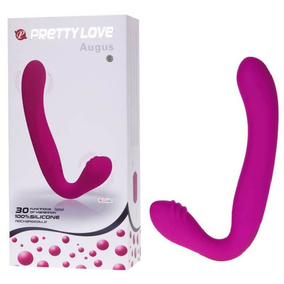 Vibrador Strapless Recarregável com  30 Variações de Vibração - Pretty Love Augus  | 21,5 x 3,5 cm