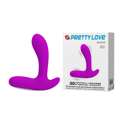 Pretty Love Backie - Estimulador de Próstata e Períneo em Silicone Soft Touch com 30 Modos de Vibração - 10 x 3 cm | Disponível em 2 Cores