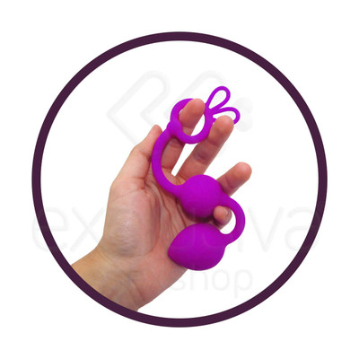 Pretty Love Balls - Plug Anal em Soft Touch com 2 Esferas em Tamanhos Gradativos e Resistente à Água - 22,5 cm