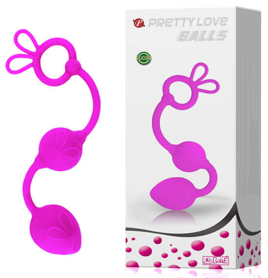 Pretty Love Balls - Plug Anal em Soft Touch com 2 Esferas em Tamanhos Gradativos e Resistente à Água - 22,5 cm - 1