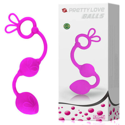 Pretty Love Balls - Plug Anal em Soft Touch com 2 Esferas em Tamanhos Gradativos e Resistente à Água - 22,5 cm