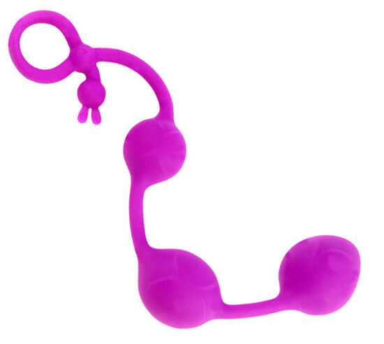 Pretty Love Balls - Plug Anal em Soft Touch com 3 Esferas em Tamanhos Gradativos e Resistência à Água - 25,5 cm - 2