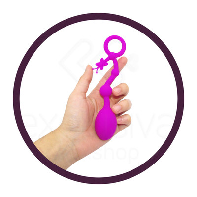 Foto 4 do produto Plug Anal em Soft Touch com 3 Esferas em Tamanhos Gradativos e Resistente à Água - Pretty Love Balls | 15 cm
