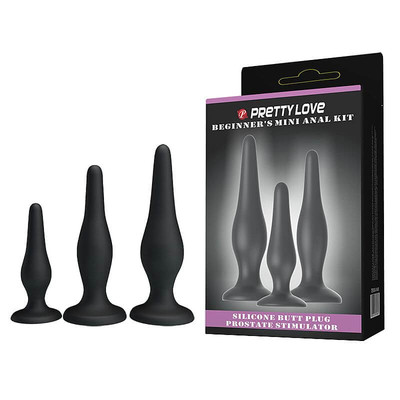 Foto 1 do produto Pretty Love Beginner's Mini Anal Kit - Kit com 3 Plugs Anais em Silicone Soft Touch