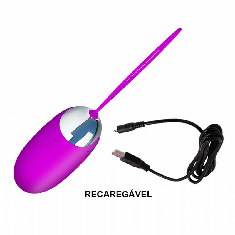 Cápsula Vibratória Recarregável em Silicone com 12 Modos de Vibração - Pretty Love Benson | 7,2 x 3,3 cm - 5