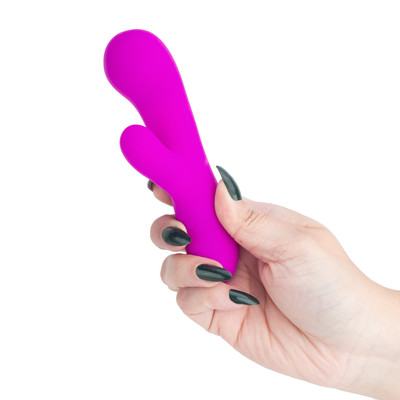 Foto 1 do produto Vibrador Estimulador de Clítoris e Ponto G em Silicone com 30 Modos de Vibração e Recarregável - Pretty Love Berger | 6,5 x 3,8 cm