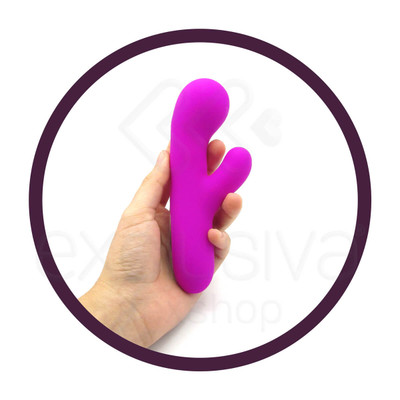 Vibrador Estimulador de Clítoris e Ponto G em Silicone com 30 Modos de Vibração e Recarregável - Pretty Love Berger - 14,5 x 3,8cm