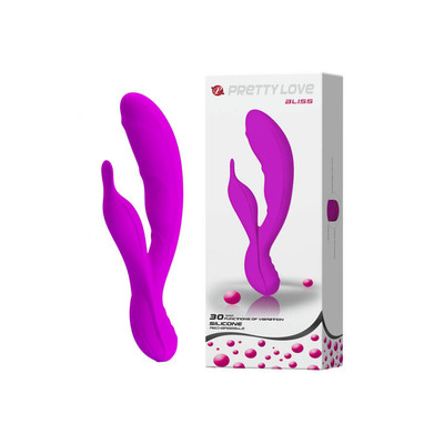 Foto 7 do produto Vibrador Estimulador de Ponto G e Clítoris Recarregável em Silicone com 30 Modos de Vibração - Pretty Love Bliss | 12,4 x 3,6 cm | Disponível em 2 Cores