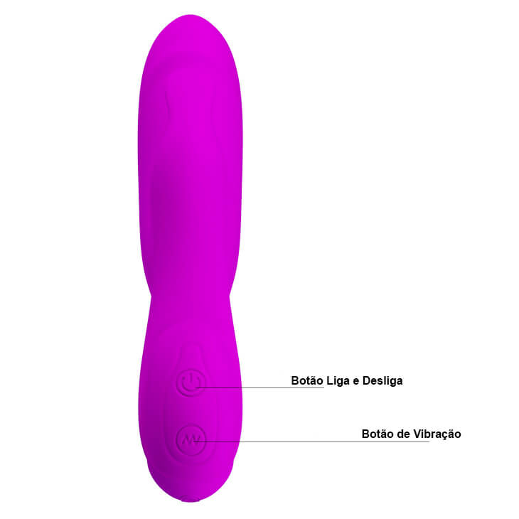 Vibrador Estimulador de Ponto G e Clítoris Recarregável em Silicone com 30 Modos de Vibração - Pretty Love Bliss | 12,4 x 3,6 cm | Disponível em 2 Cores - 11