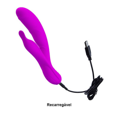 Foto 12 do produto Vibrador Estimulador de Ponto G e Clítoris Recarregável em Silicone com 30 Modos de Vibração - Pretty Love Bliss | 12,4 x 3,6 cm | Disponível em 2 Cores