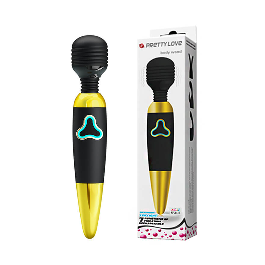 Massageador Recarregável em Silicone com 7 Modos de Vibração e Controle de Intensidade - Pretty Love Body Wand | 25 x 4,4 cm | Disponível em 3 Cores - 6