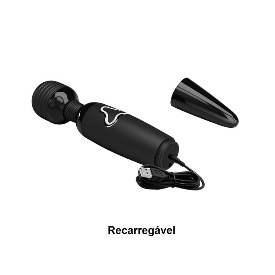 Massageador Recarregável em Silicone com 7 Modos de Vibração e Controle de Intensidade - Pretty Love Body Wand | 25 x 4,4 cm | Disponível em 3 Cores - 5
