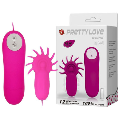Pretty Love Boris - Estimulador de Clítoris com 12 Modos de Vibração e Controle com Fio - 6,5 x 5 cm