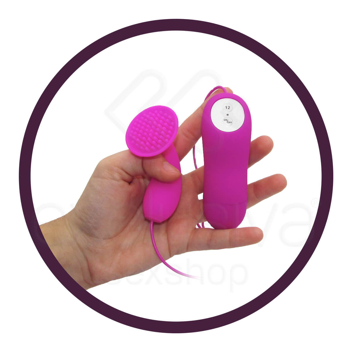 Pretty Love Brady - Vibrador Estimulador de Clítoris em Soft Touch com 12 Funções de Vibração e Resistência a Água - 7,5 x 3,8 cm - 6