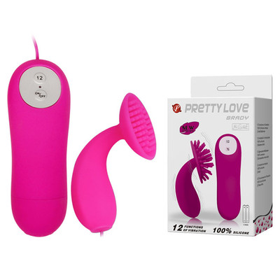 Pretty Love Brady - Vibrador Estimulador de Clítoris em Soft Touch com 12 Funções de Vibração e Resistência a Água - 7,5 x 3,8 cm