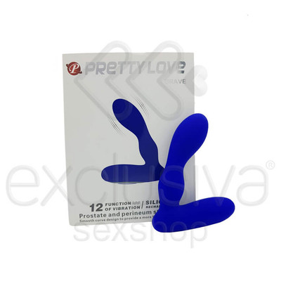 Foto 6 do produto Massageador de Próstata e Períneo com 12 Modos de Vibração - Pretty Love Brave | 12,3 x 2,7 cm | Disponível em 2 Cores