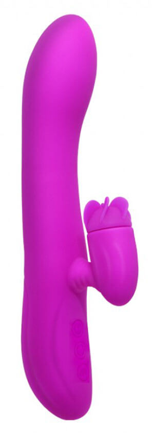 Pretty Love Buck - Vibrador de Ponto G Recarregável com Estimulador Clitoriano Rotativo, 4 Funções de Rotação e 7 Funções de Vibração, a Prova D'Água - 20,5 x 3,5 cm - 2