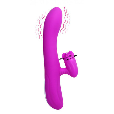 Foto 3 do produto Pretty Love Buck - Vibrador de Ponto G Recarregável com Estimulador Clitoriano Rotativo, 4 Funções de Rotação e 7 Funções de Vibração, a Prova D'Água - 20,5 x 3,5 cm
