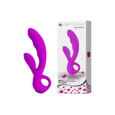 Foto 1 do produto Pretty Love Budding - Vibrador Estimulador de Ponto G e Clítoris Recarregável em Silicone com 29 Modos de Vibração - 13,4 x 3,9 cm
