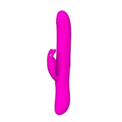 Foto 6 do produto Vibrador Recarregável com Estimulador Clitoriano em Forma de Coelho, 4 Funções de Rotação que Simulam Movimentos de Vai e Vem e 7 Vibrações - Pretty Love Byron | Disponível em 2 Cores